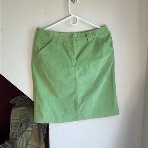 Talbots Light Green‎ Narrow Wale Corduroy Pencil Skirt 8